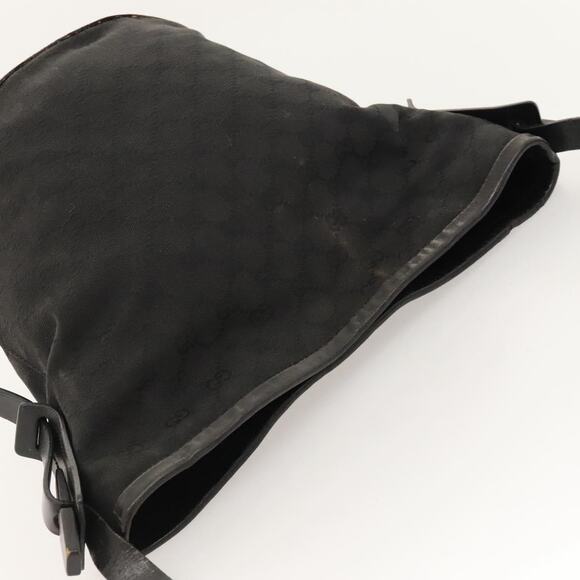 GUCCI GG Canvas Shoulder Bag Black Silver - Picture 6 of 13